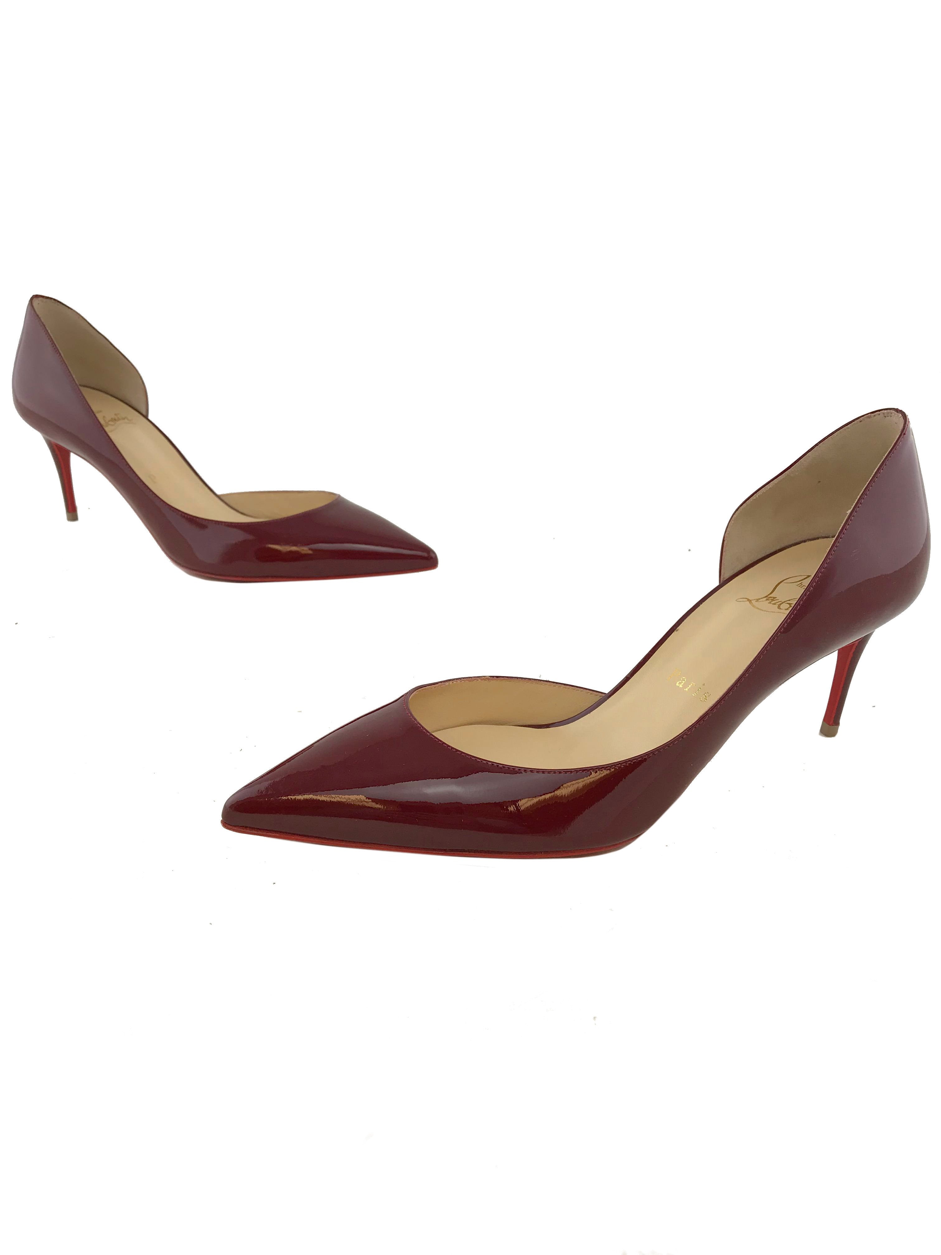 Christian Louboutin Iriza 85mm Patent Leather Pointed Toe Pumps - Women's Size 7.5 (US) - Luxury High Heels for Weddings, Parties & Evening Events