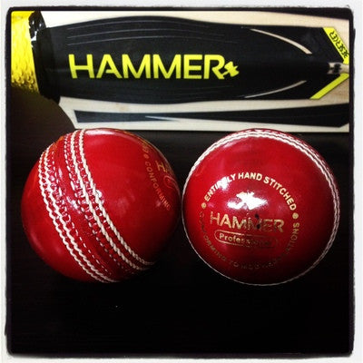 Hammer Pro Red Cricket Ball - Junior Size 4 3/4 OZ (1-Pack) | Perfect for Youth Cricket Training & Matches | Durable Leather Cricket Ball for Practice & Games