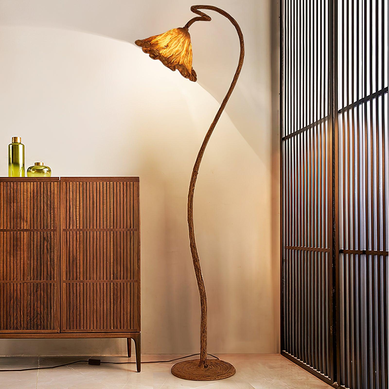 Elegant Lotus Leaf Floor Lamp - Modern Home Decor Lighting for Living Room, Bedroom & Office - Adjustable Brightness & Energy Efficient LED Bulb