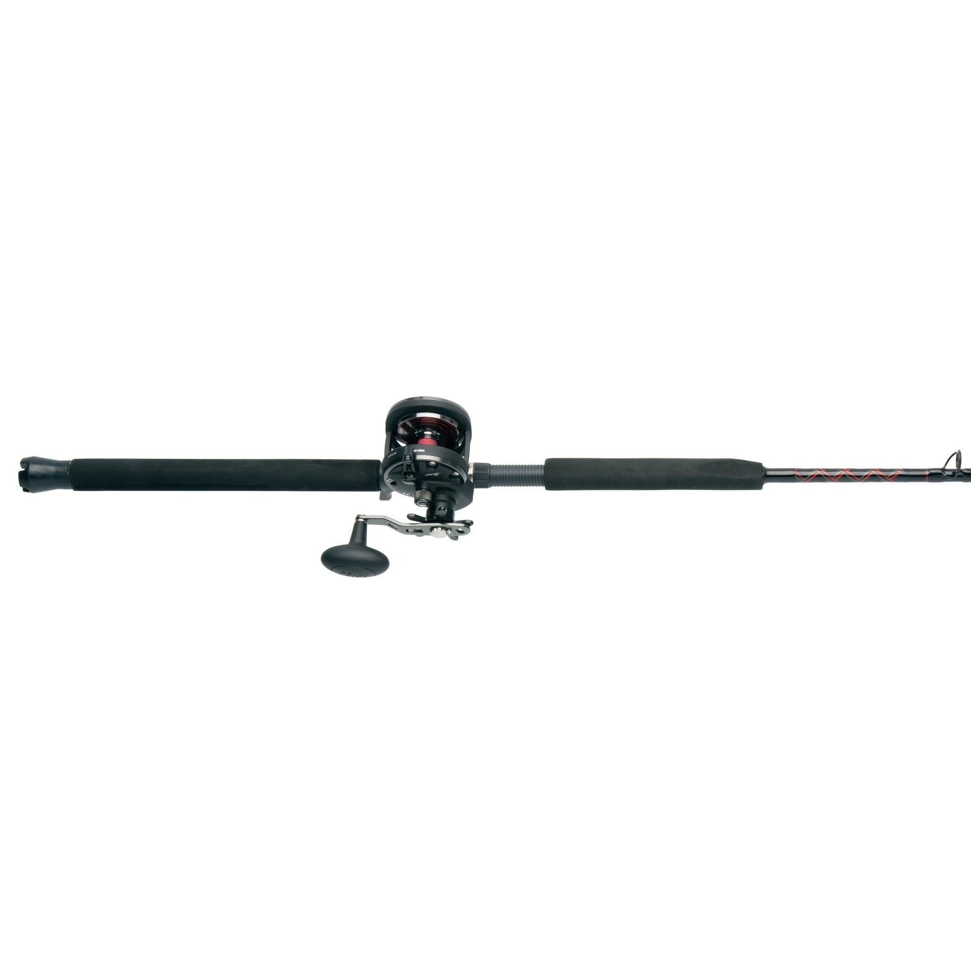 Penn Warfare Star Drag Conventional Fishing Combos - Saltwater & Freshwater Fishing Rod and Reel Combo for Surf, Pier, and Offshore Angling