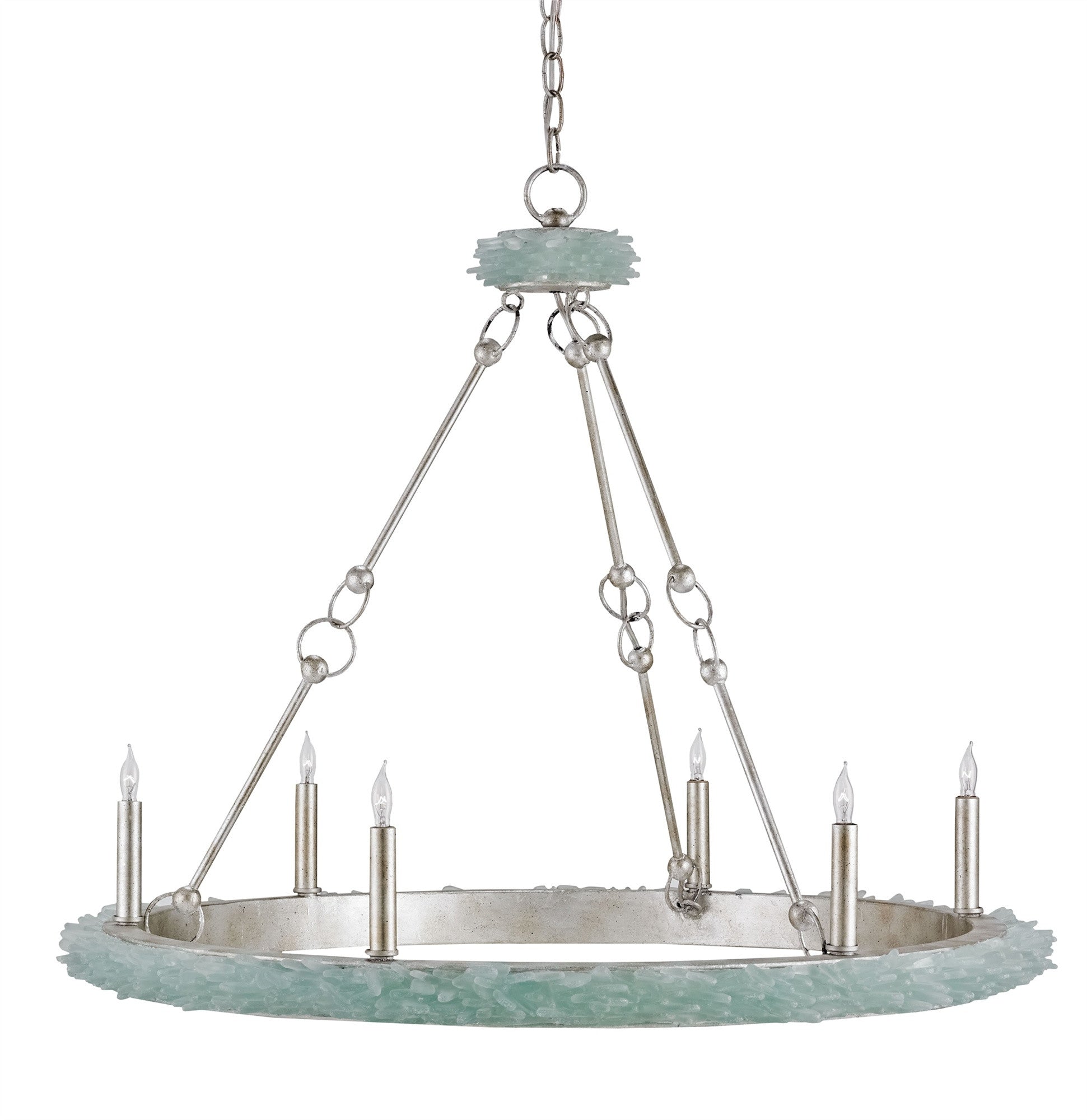 Elegant Tidewater Chandelier by Currey & Company - Luxury Crystal Ceiling Light Fixture for Dining Room, Living Room & Bedroom Decor