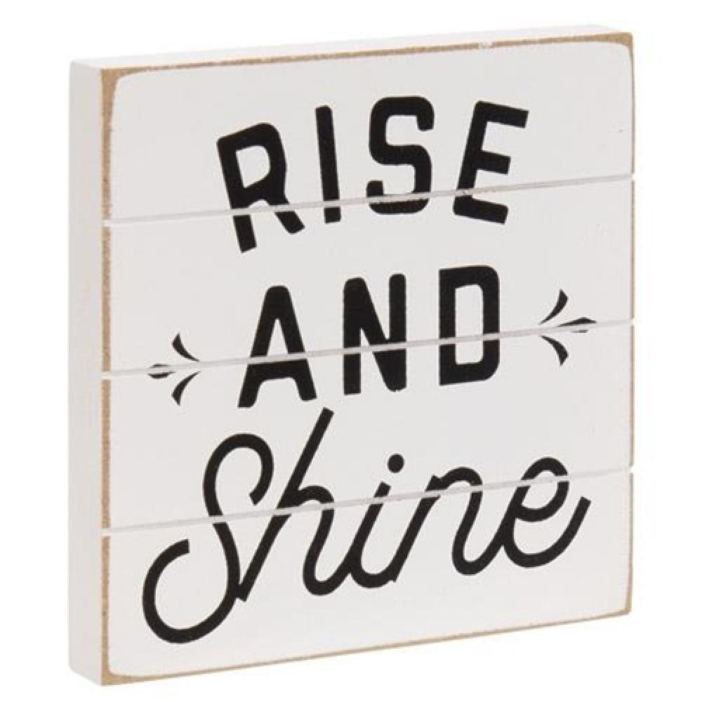 Good Morning Shiplap Block Sign - Set of 3 Assorted Farmhouse Decor - Perfect for Entryway, Kitchen, or Coffee Bar Decor