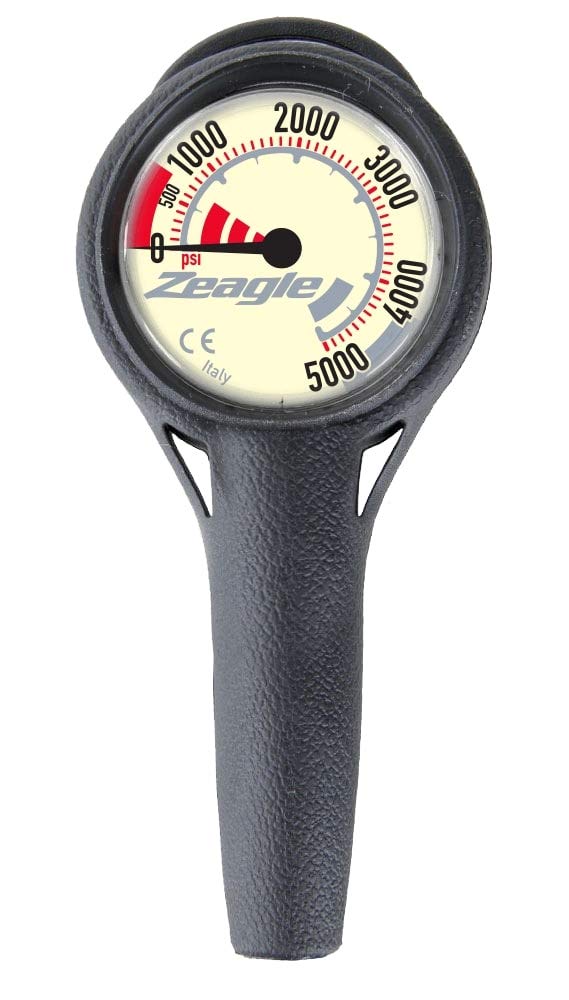 Zeagle Single Gauge - 5000psi 11ft High Pressure Scuba Diving Hose with Black Coating | for Scuba Tanks, Dive Regulators & Underwater Equipment