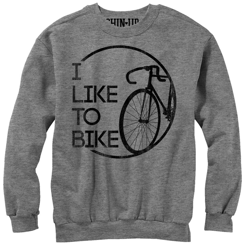 Women's Chin UP Like to Bike Sweatshirt - Comfortable Pullover Hoodie for Cycling, Running & Outdoor Activities