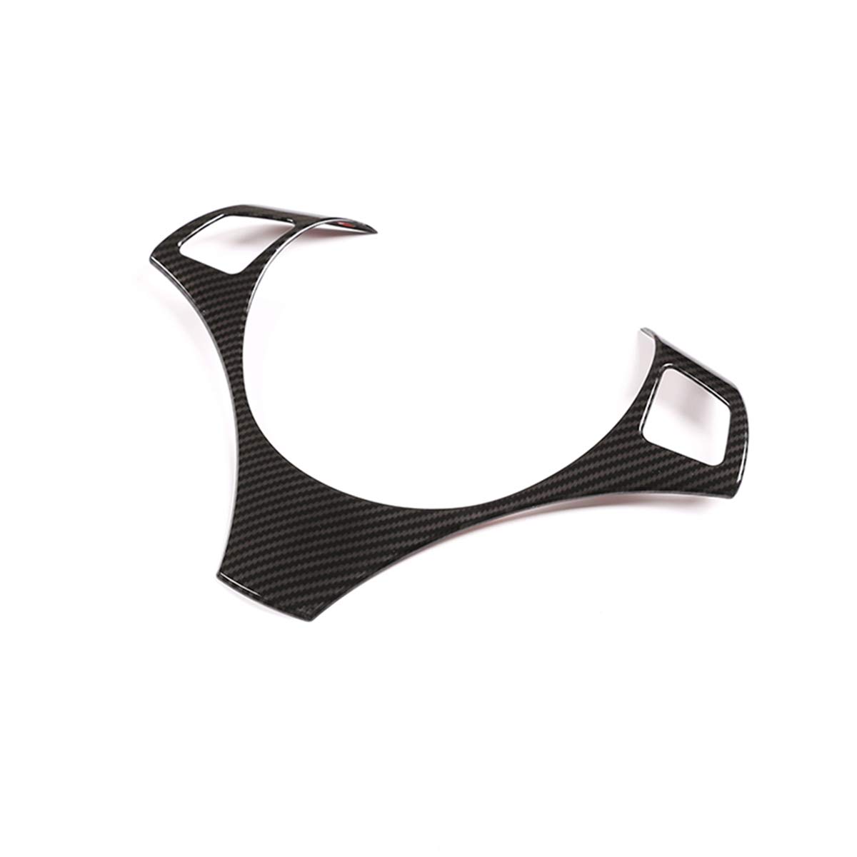 LLKUANG ABS Steering Wheel Sequins Frame Trim for BMW 3 Series E87 1 Series 3/5 Door Hatchback Coupe E92 E93 E90 2005-2012 (Carbon Fiber) - Upgrade Interior Style for Driving Comfort & Luxury Feel