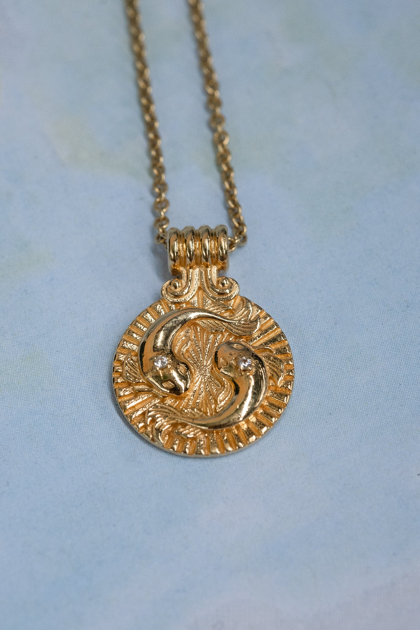 Solid Gold Moon Spirit Necklace - Elegant Celestial Jewelry for Women | Perfect for Everyday Wear, Special Occasions & Gifts