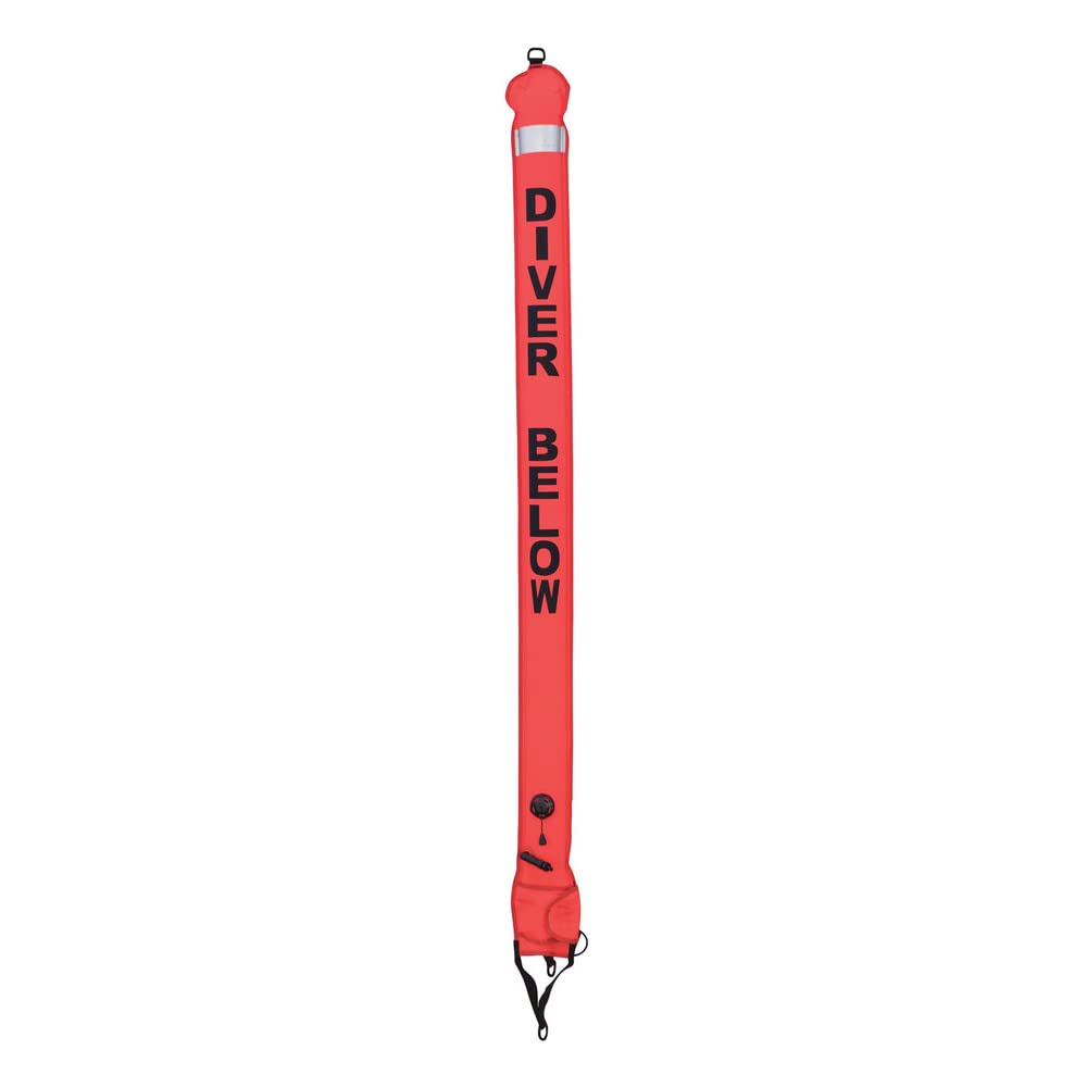 XS Scuba Smart Marker Buoy (SMB) - Dive Safety Signal Tube with Reflective Strips & Quick Release for Scuba Diving, Snorkeling & Emergency Surface Marking