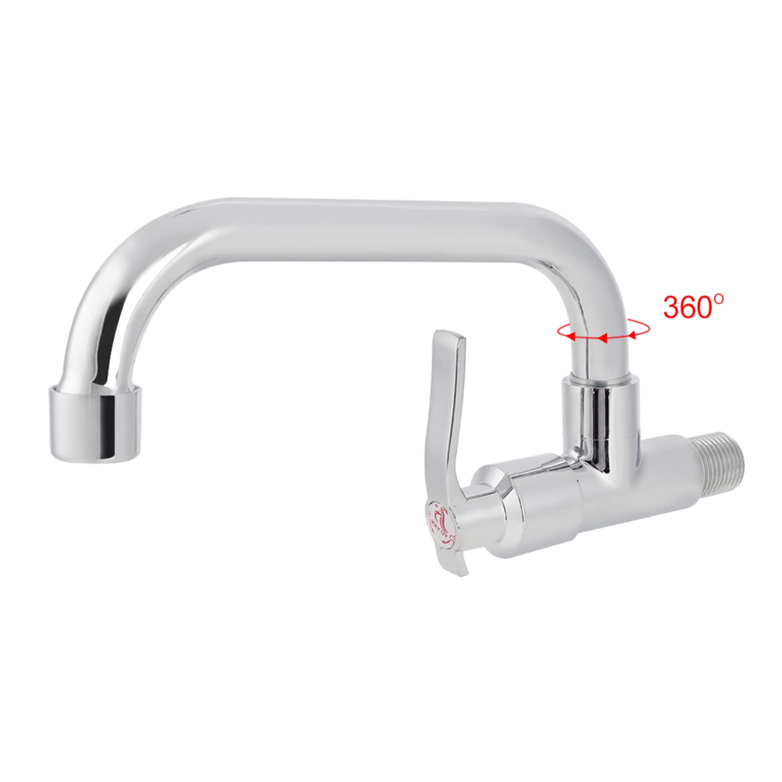 Stainless Steel Wall Mount Kitchen Faucet with Pull Down Sprayer - 9.8 Inch Silver Cold Water Tap for Sink Basin - Perfect for Small Kitchens, RV, Tiny Homes & Outdoor Use