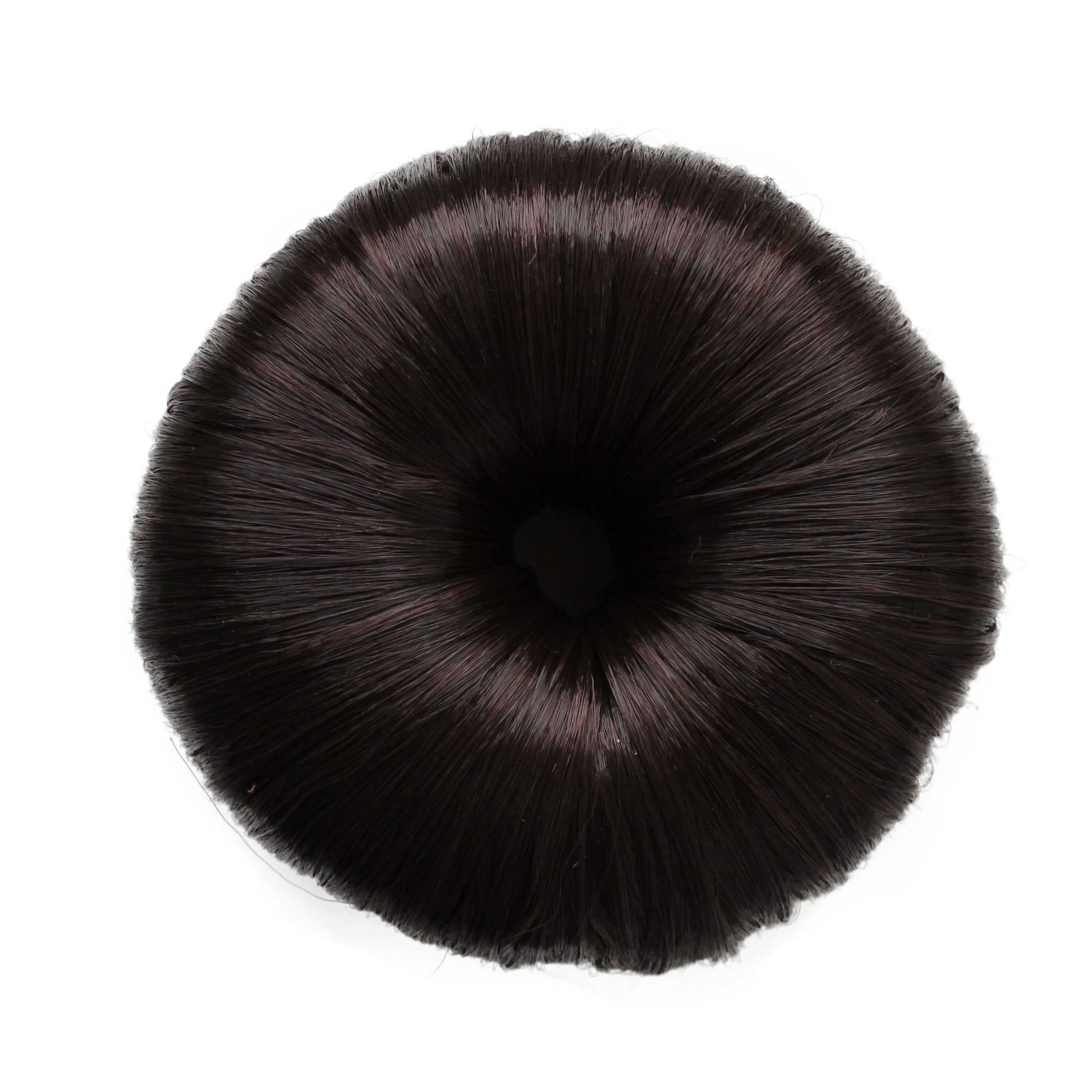 CAISHA Hair Donut Bun Maker - Updo Hairstyling Tool for Bridal, Party & Everyday Use (Brown DK2) - Perfect for Creating Messy Buns, Top Knots & Elegant Wedding Hairstyles