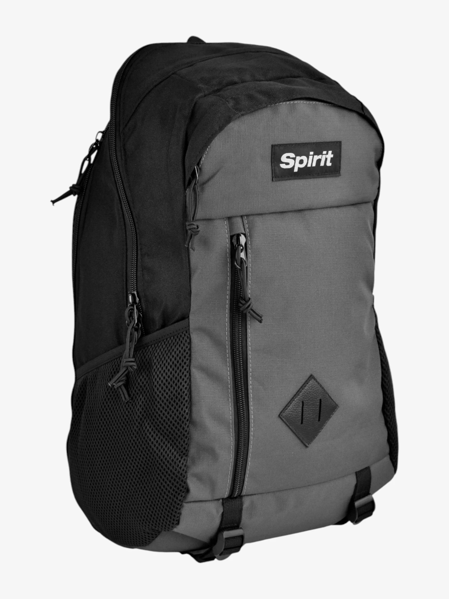 Spirit Block Backpack - Stylish Gray & Black Laptop Bag for School, Work & Travel | Durable & Water-Resistant
