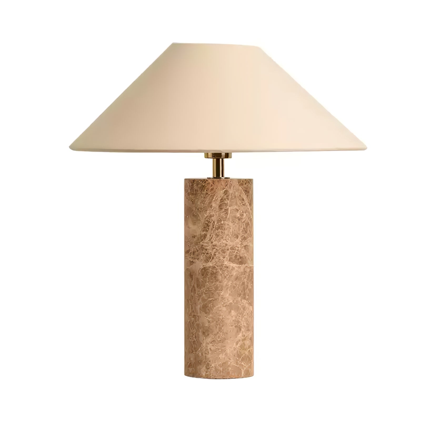Alba Stone Table Lamp - Modern Decorative Bedside Lighting for Living Room, Bedroom & Office - Dimmable LED Desk Lamp with Natural Stone Base