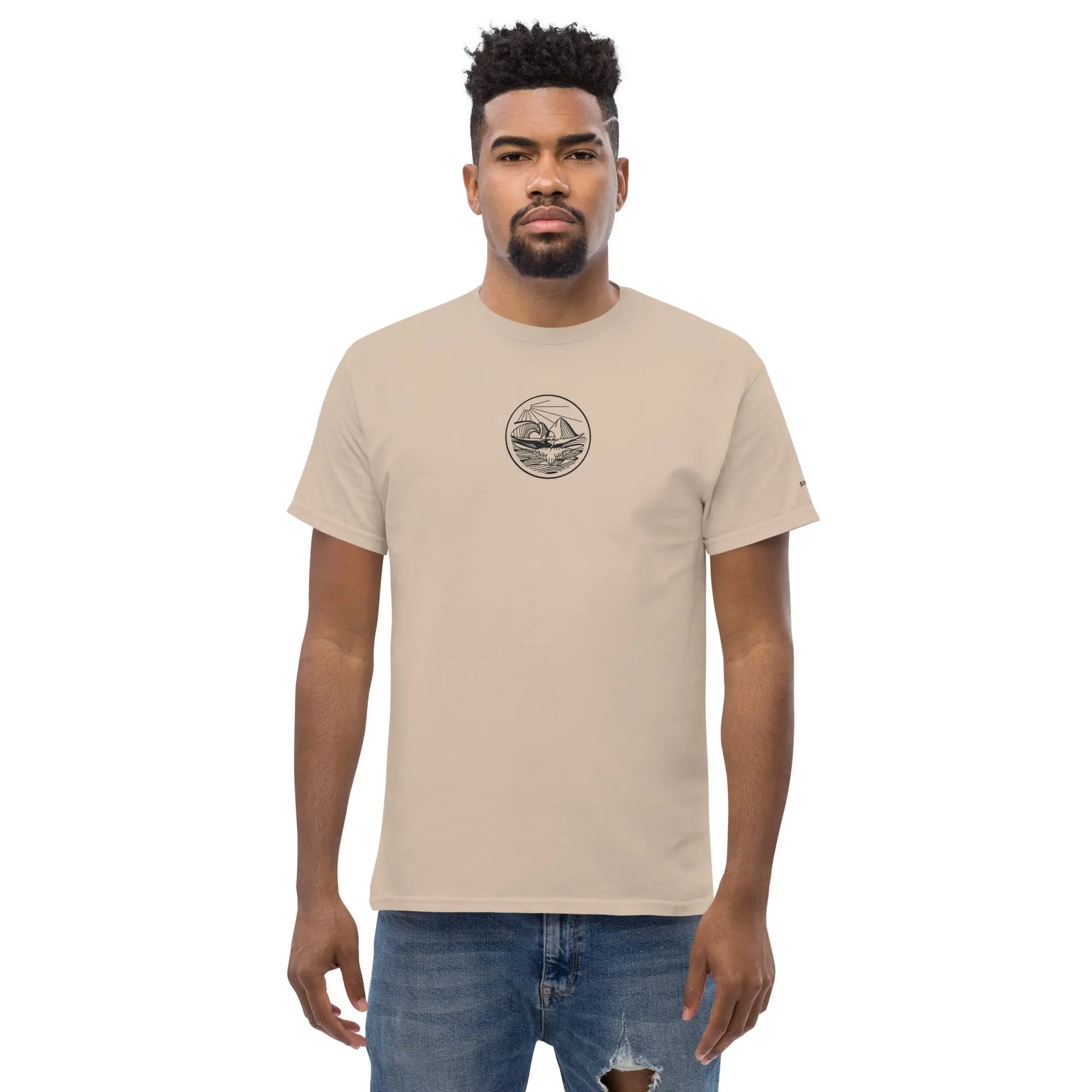 Designer Mountain Swimmer Graphic T-Shirt - Unisex Casual Tee for Men & Women | Perfect for Outdoor Adventures, Beach Trips, and Streetwear Fashion