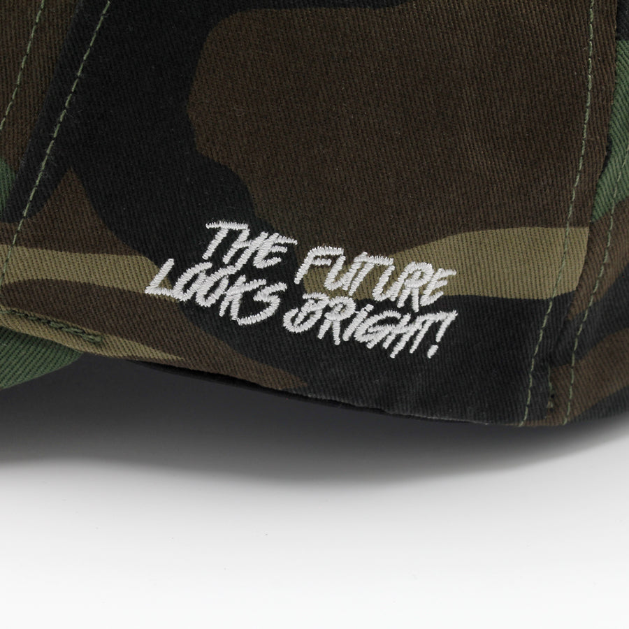VT Shield Logo Future Looks Bright Camo Flex Fit Hat - Adjustable Baseball Cap for Men & Women - Perfect for Outdoor Sports, Hiking, and Casual Wear