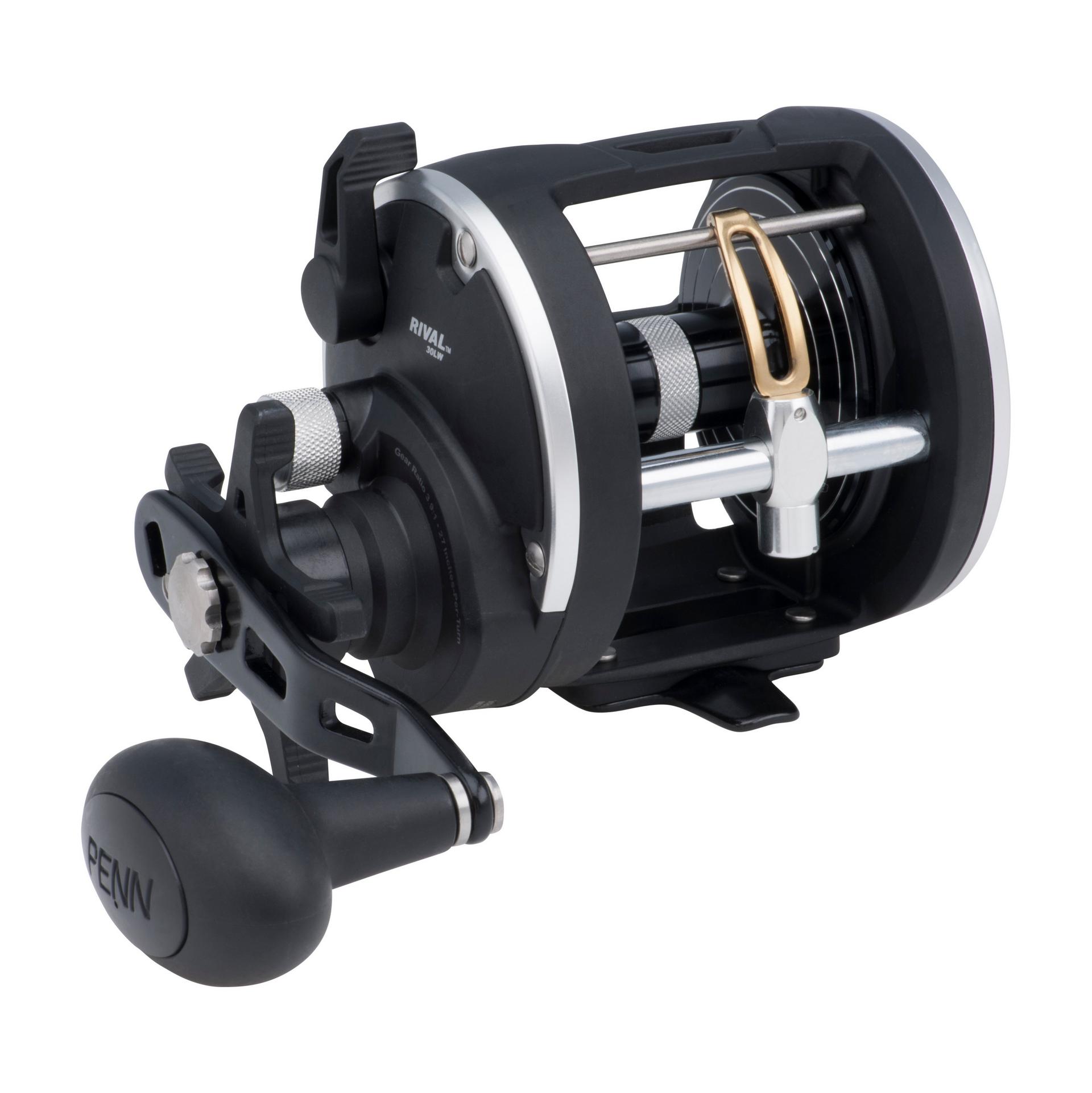 Rival™ Level Wind Conventional Fishing Reel - Smooth Casting & Retrieval for Freshwater & Saltwater Angling - Perfect for Bass, Trout, and Offshore Fishing