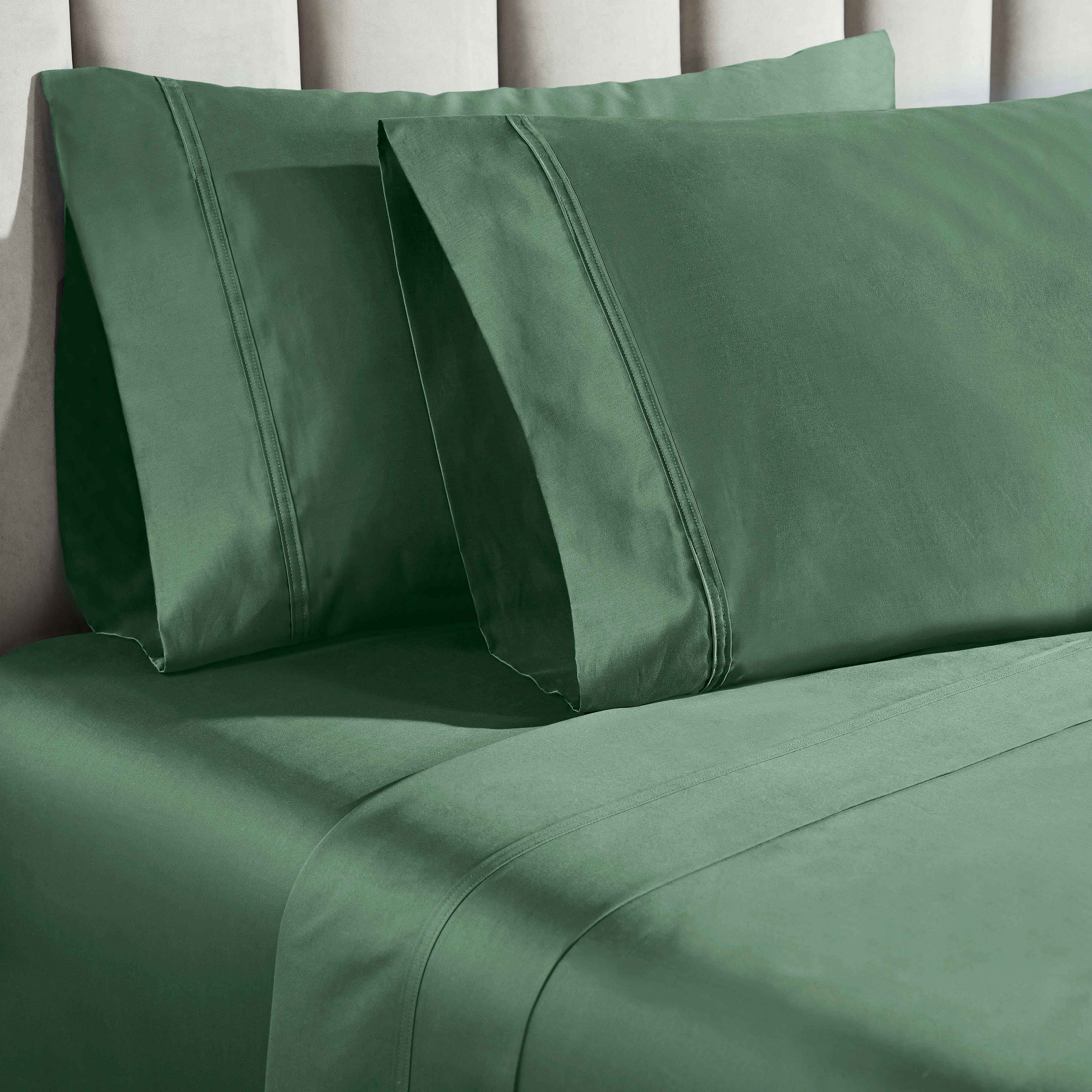 Premium 850 Thread Count 100% Cotton Solid Color Bed Sheet Set - Ultra Soft & Breathable for Comfortable Sleep - Perfect for Master Bedroom, Guest Room & Luxury Hotels