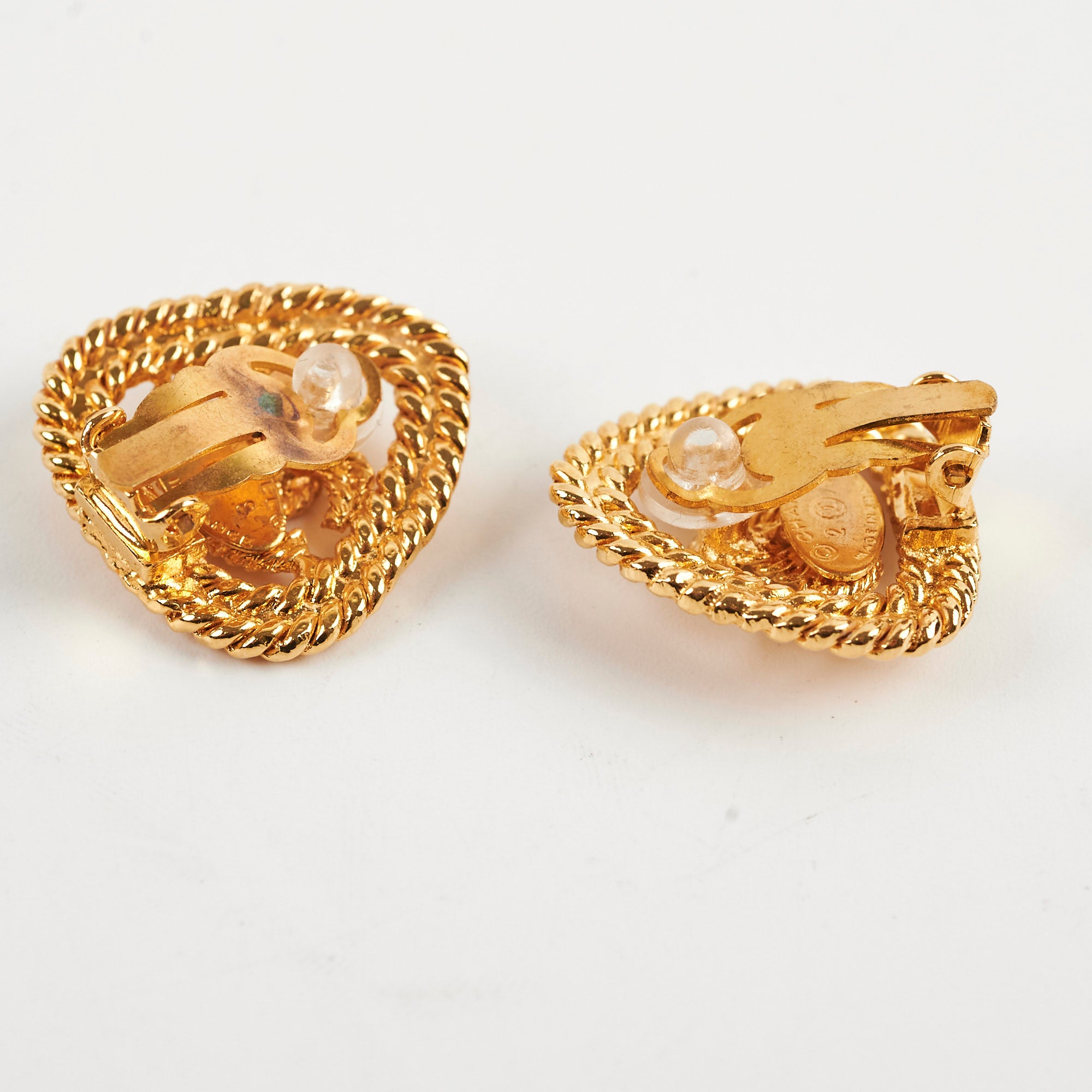Chanel CC Triangle Clip-On Earrings for Women - Fashion Luxury Statement Earrings for Parties, Weddings & Special Occasions