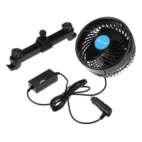 12V 6-Inch Car Headrest Cooling Fan with 360° Rotation - Adjustable Rear Seat Ventilation for Summer Comfort - Perfect for Road Trips & Long Drives