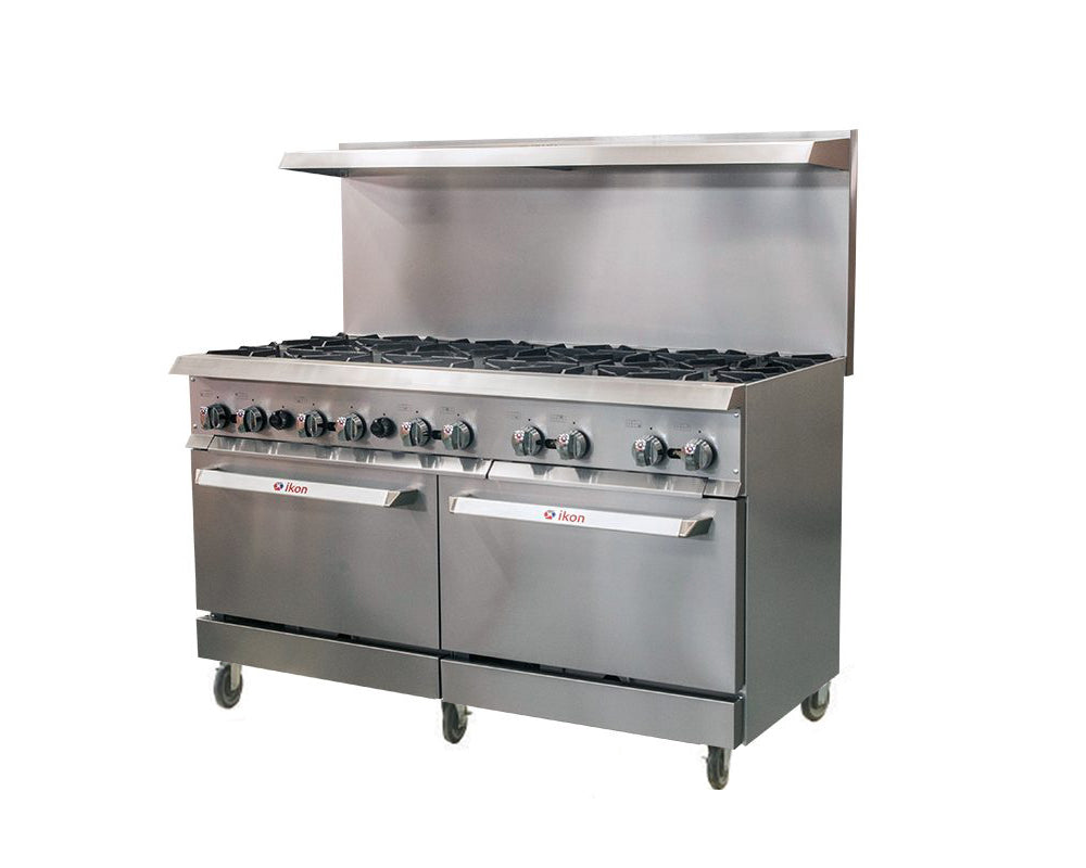IKON IR 10 60 - 60-Inch Commercial Gas Range with 10 Burners, 366,000 BTU - Ideal for Restaurants, Catering Services & Large Kitchens