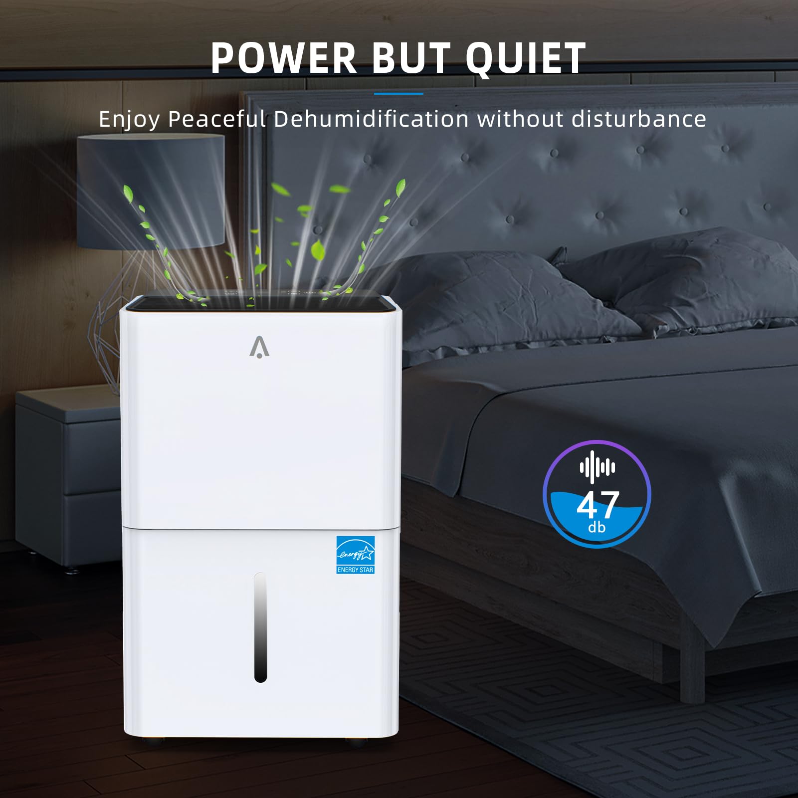 GARVEE 32 Pints Portable Dehumidifier for Basement & Large Rooms up to 3,000 Sq.Ft - Smart Home Dehumidifier with Built-in Pump, Drain Hose, Auto Shut Off - Ultra Quiet 24 Hour Timer - Perfect for Damp Basements, Bedrooms, Closets and RV Use