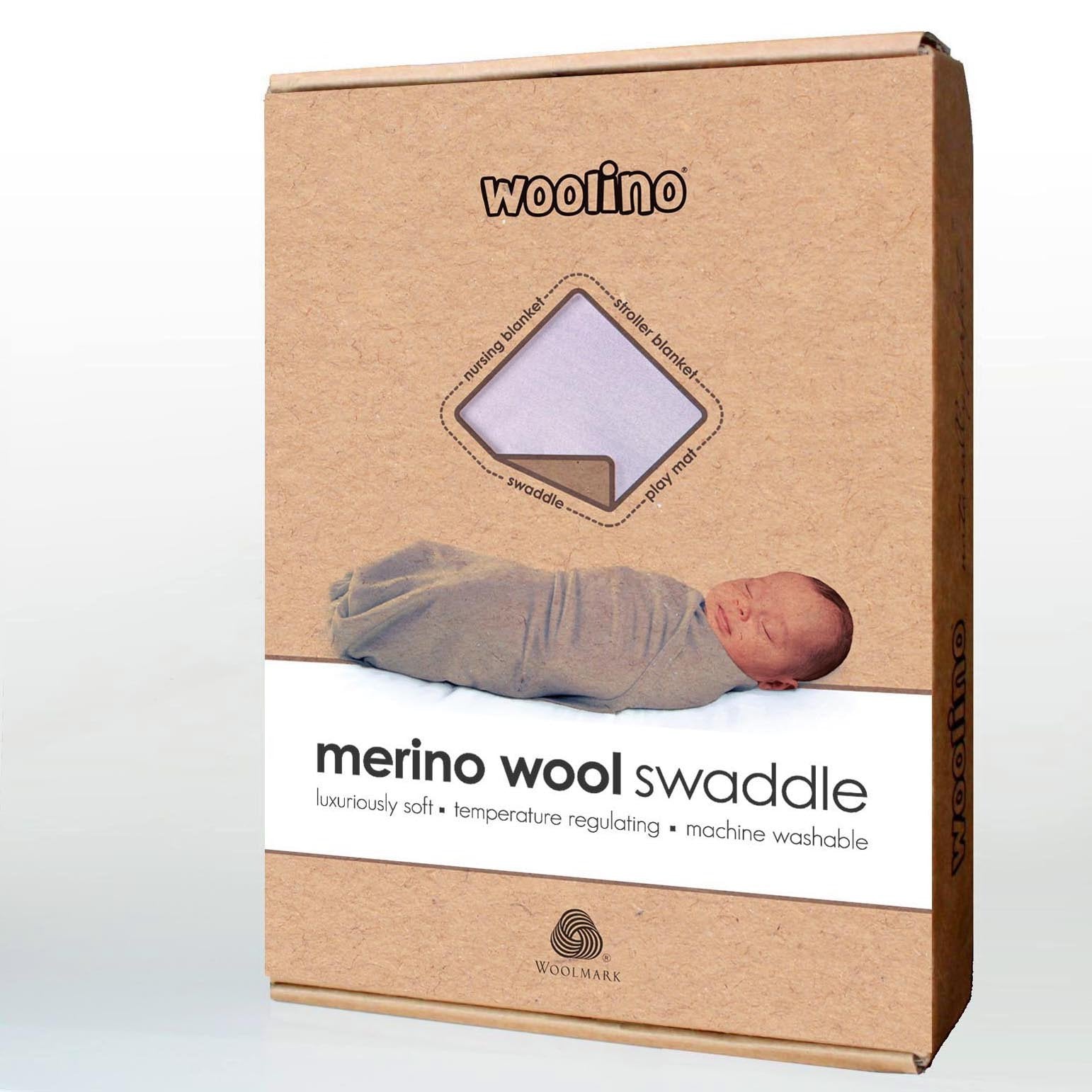 Premium Merino Wool Swaddle Blanket for Newborns 0-3 Months - Soft & Breathable Baby Wrap - Perfect for Nursery, Travel & Sleep Time - Lilac Color