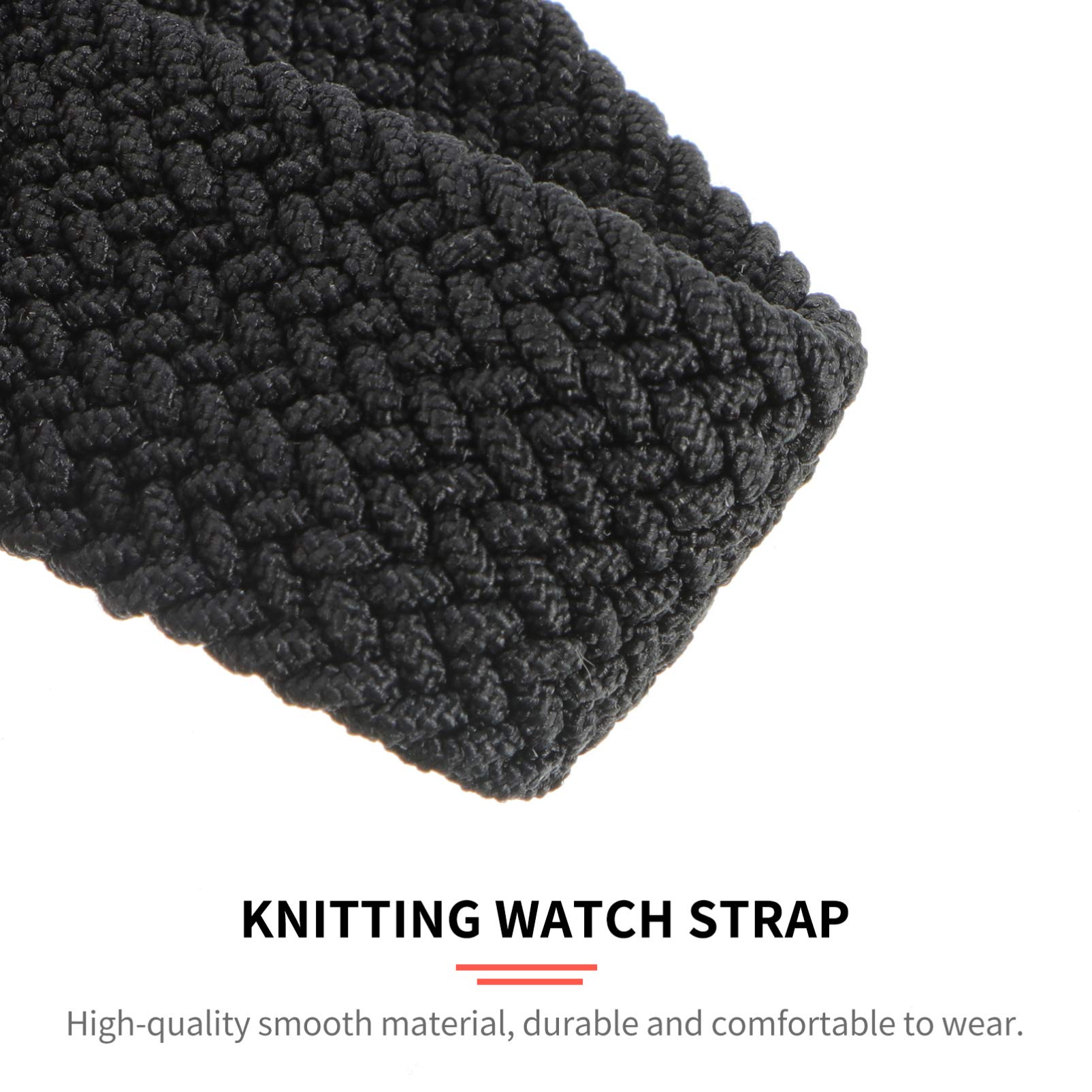 UKCOCO Braided Stretch Loop Watch Band Compatible with Fitbit Versa 3 & Sense - Soft Woven Replacement Strap for Women & Men - Perfect for Workouts, Running & Everyday Wear