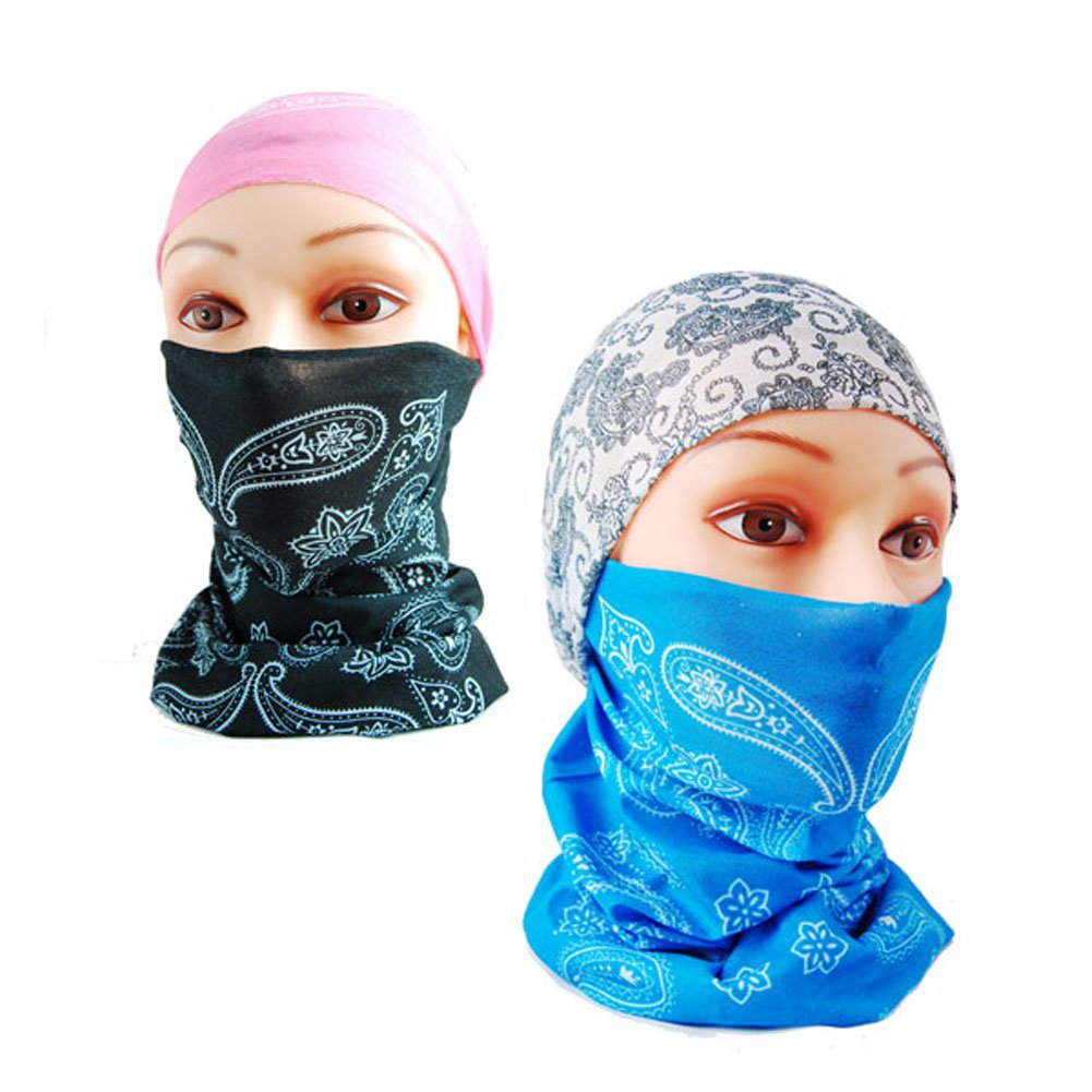 2-Pack Stretchable Balaclava Face Scarf - UV Protection, Wind & Dust Resistant Headwear for Outdoor Activities, Cycling, Hiking & Winter Sports