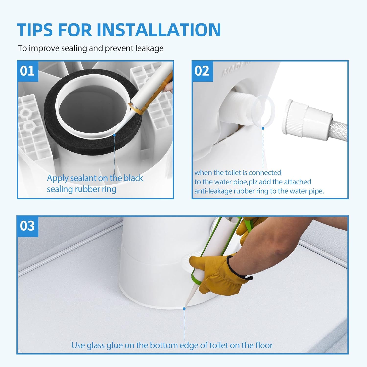 YITAHOME RV Toilet with Foot Pedal Flush - Low Profile Gravity Camper Toilet for Motorhome, Caravan & Travel Trailers - Compact & Lightweight Design - Ideal for Road Trips & Outdoor Adventures - White