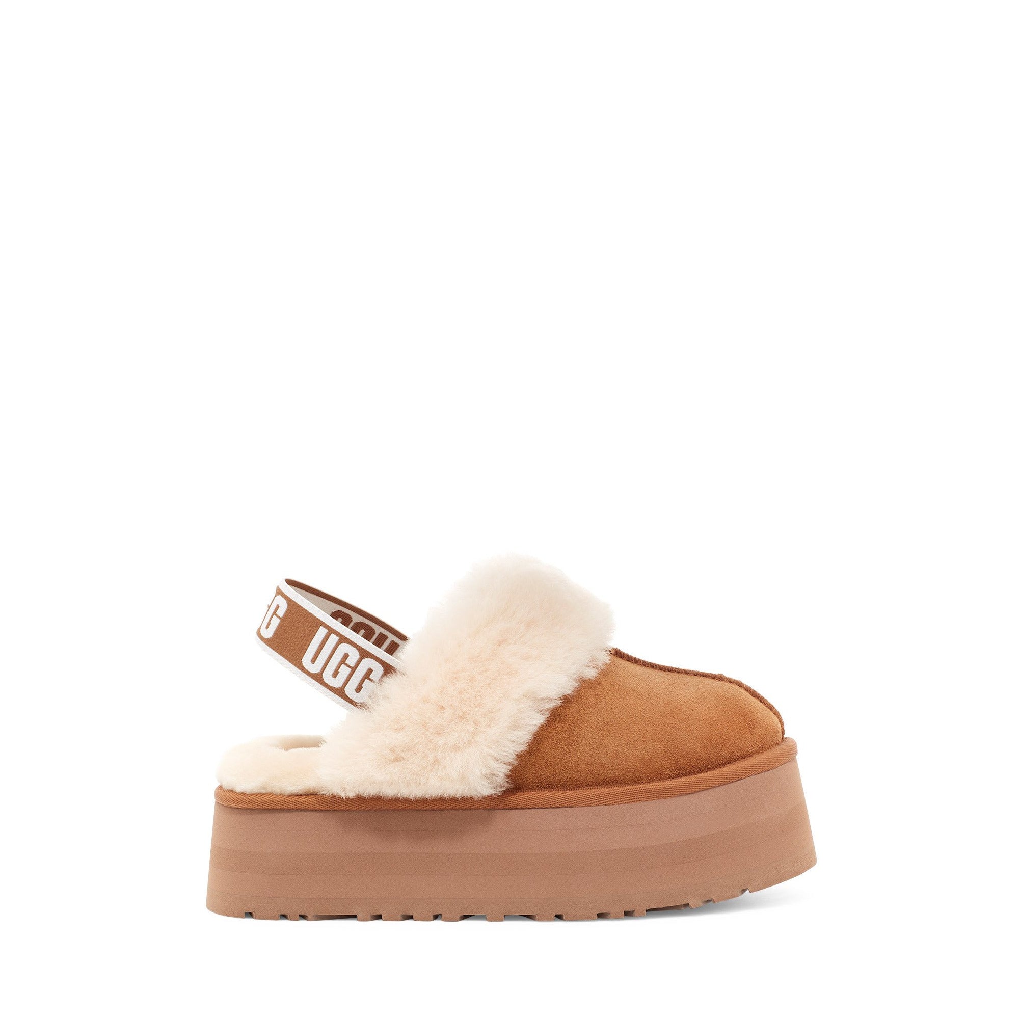 UGG Women's Funkette Slippers - Chestnut Brown Cozy Indoor/Outdoor House Shoes for Winter Comfort & Warmth | Perfect for Lounging at Home, Running Errands & Cold Weather Wear