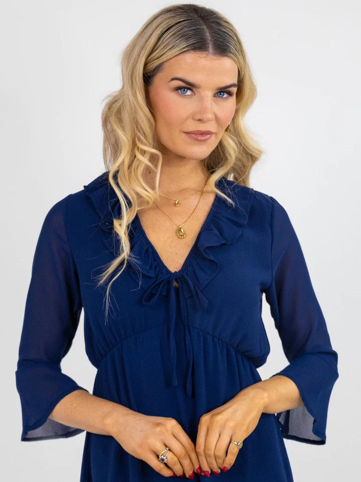 BARDOT Mini Dress Navy Blue - Elegant Sleeveless Bodycon Dress for Women | Perfect for Parties, Dates, and Night Out