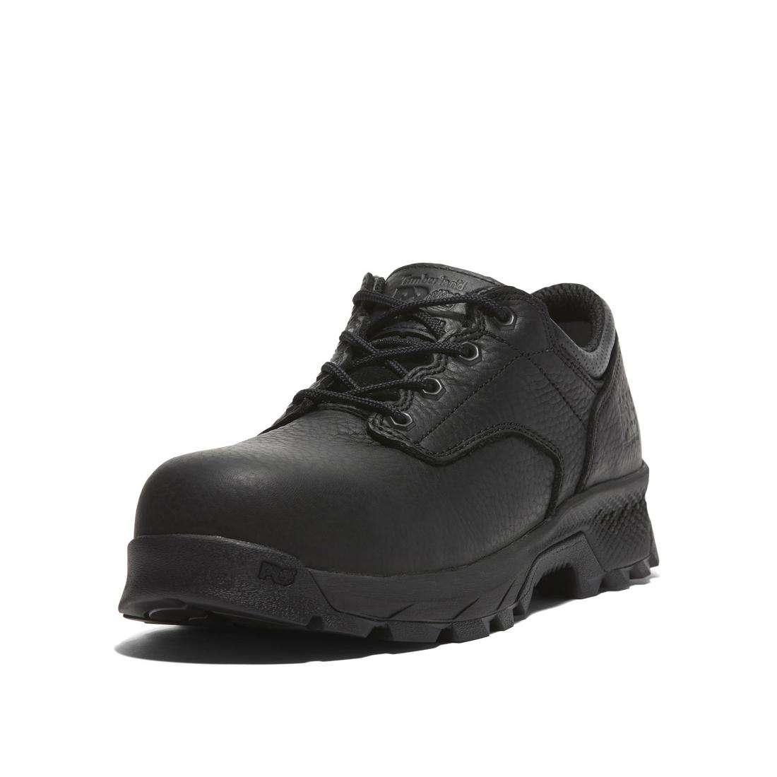 Titan Ev Composite Toe Oxford Work Shoes for Men - Black Safety Shoes for Construction, Warehouse & Industrial Work - Lightweight & Comfortable