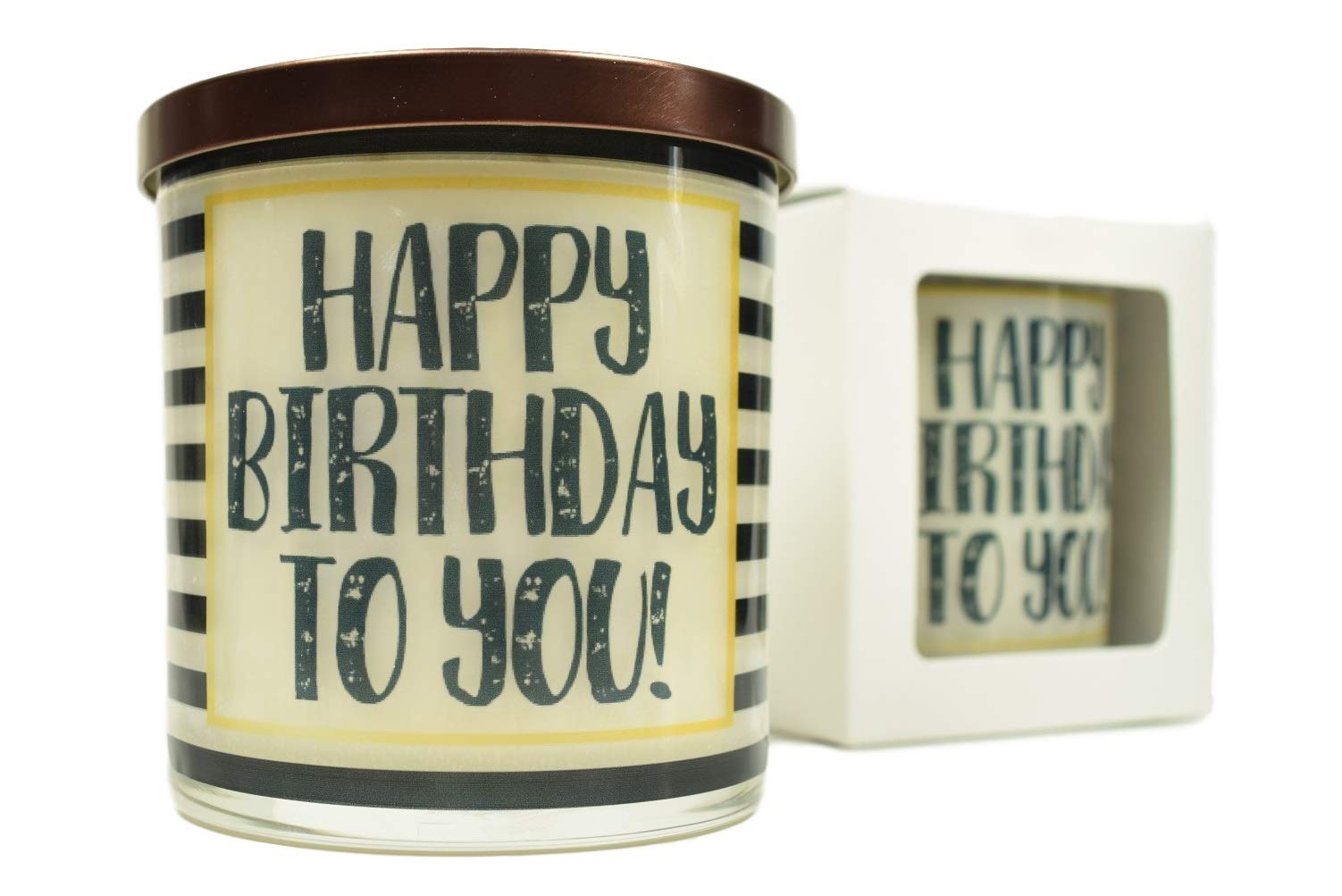 Happy Birthday Soy Candle - 12oz Natural Scented Candle in Glass Jar | Handmade Gift for Women | Perfect for Birthday Celebrations, Romantic Dinners & Home Decor
