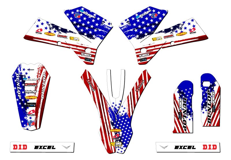 2005-2007 KTM EXC Graphics Kit - High-Quality Decal Stickers for Motorcycle Body Customization | Perfect for Off-Road Racing & Adventure Riding