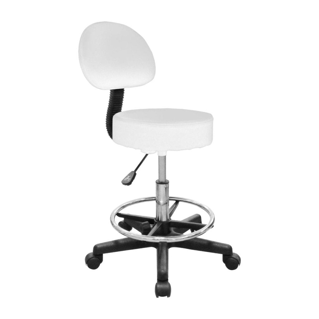 Premium Hydraulic Adjustable Swivel Rolling Stool with Wheels - Ergonomic Office Chair for Dentists, Barbers, and Salon Professionals - Perfect for Hair Styling, Tattoo Studios, and Medical Clinics