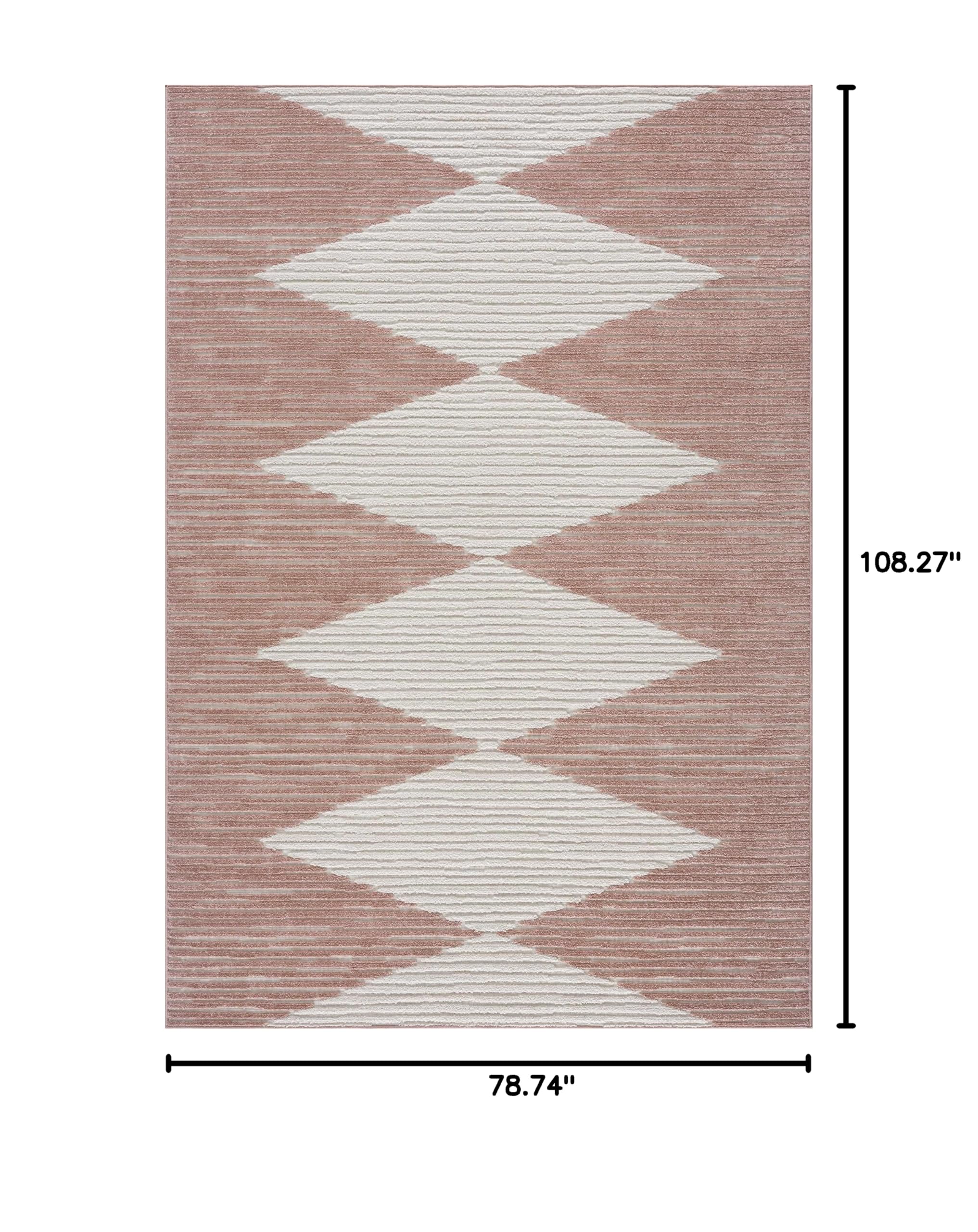 Hauteloom Tambilil Indoor Outdoor Area Rug - Beige & Brown - 6'7