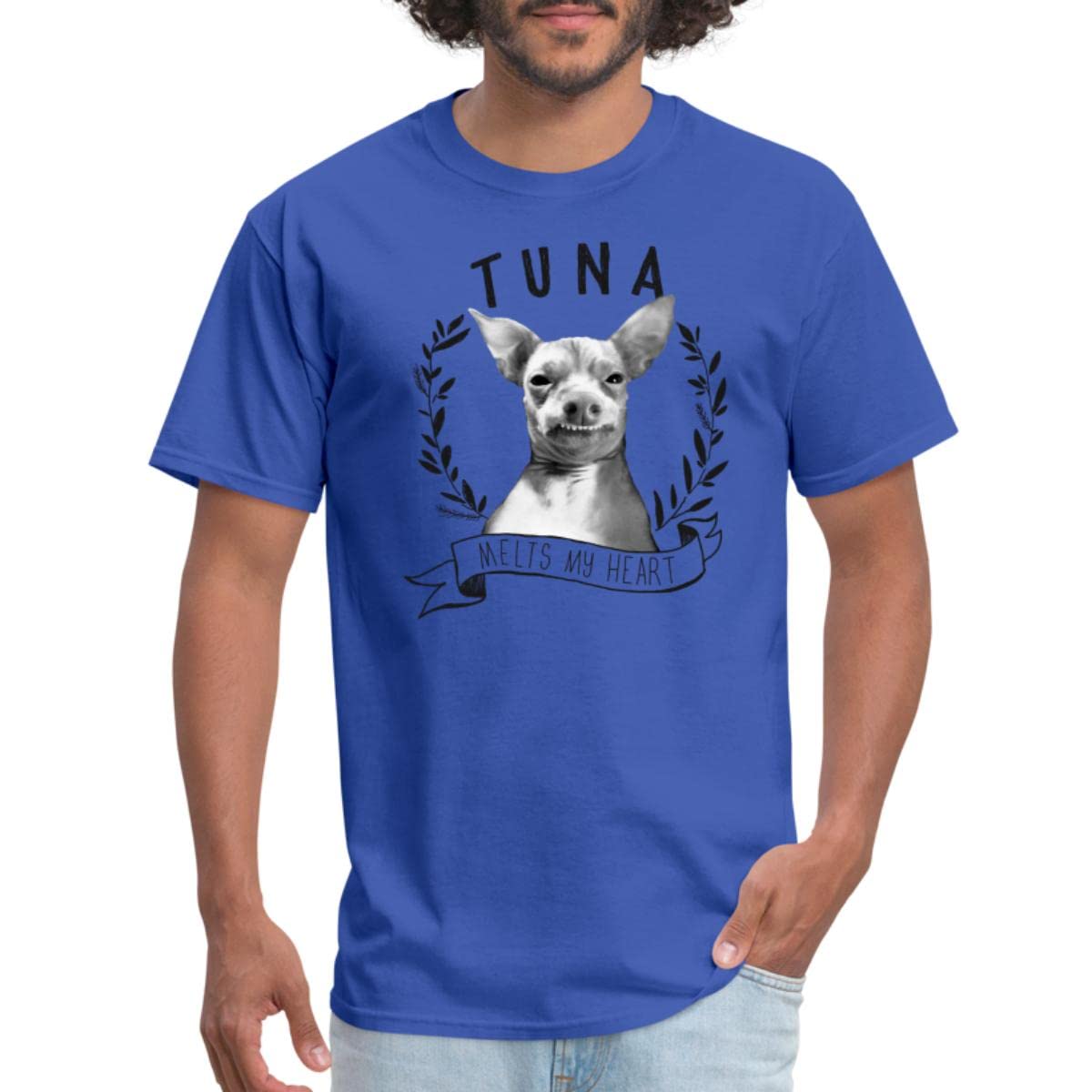 Spreadshirt Tuna Melts My Heart Graphic Men's T-Shirt - Funny Fish Lover Tee for Casual Wear & Gifts