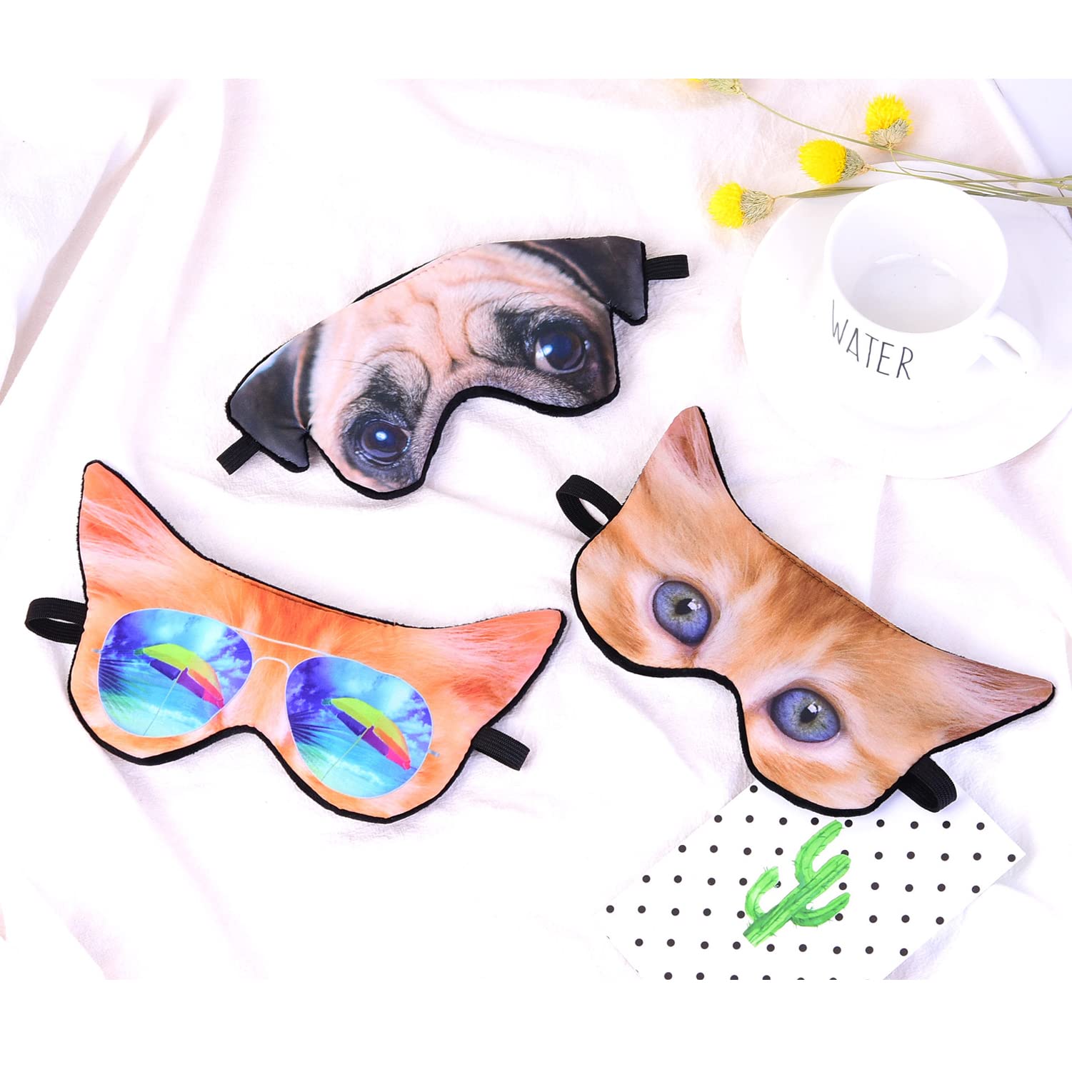 HXINFU Cute Sleeping Eye Mask for Women - Soft Comfortable Blindfold for Travel, Nap & Relaxation - Perfect Sleep Aid for Flights, Home & Office Use
