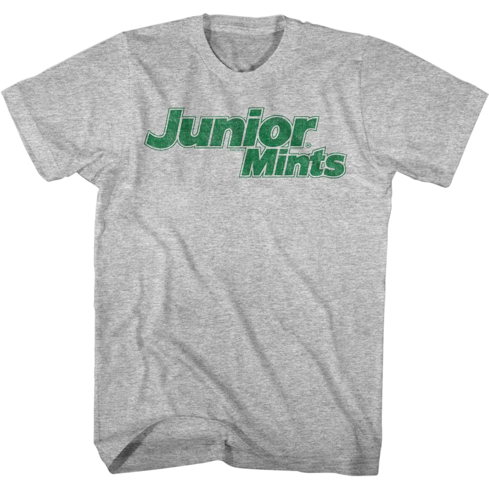 Vintage Junior Mints Candy Logo Graphic T-Shirt for Adults - Soft Cotton Short Sleeve Tee - Casual Wear & Retro Candy Lover Gift