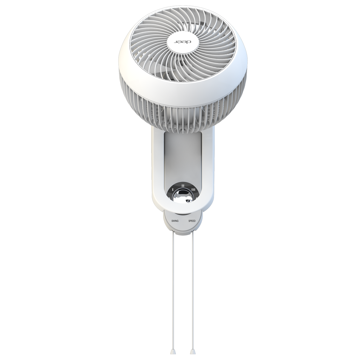 DEER DF6091 9-Inch Wall Mounted Oscillating Fan with 360° Rotation - Perfect for Bedroom, Kitchen, Office & Indoor Air Circulation