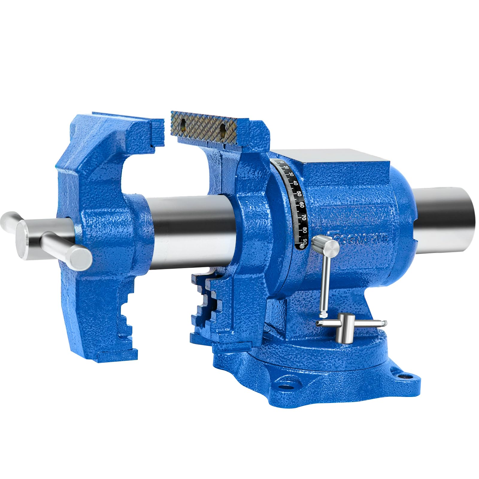 6-Inch Heavy Duty Bench Vise - 8800lbs Clamp Force, 360° Swivel Base, Ductile Iron Construction with Anvil for Metalworking, Woodworking & DIY Projects - Perfect for Garage, Workshop & Home Repair Use
