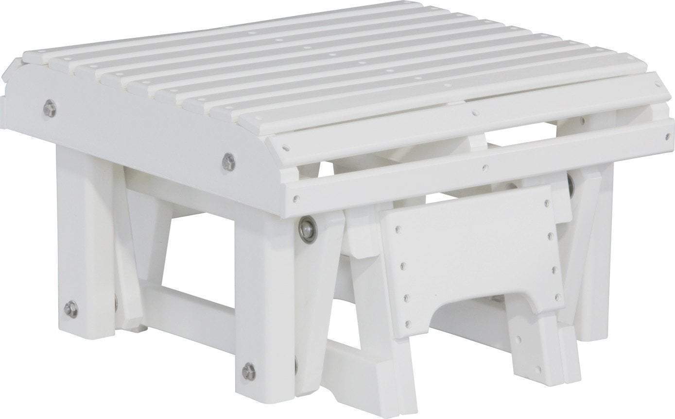 Eco-Friendly White Recycled Plastic Glider Footrest - Adjustable Height, Ergonomic Design for Home Office, Living Room & Nursery Comfort