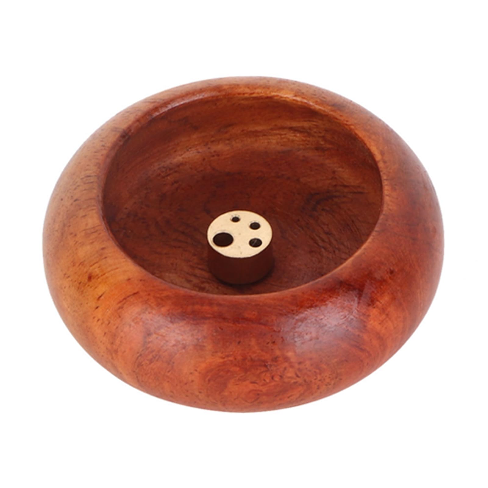 Premium Rosewood Incense Holder - Mini Round Bowl Design for Incense Sticks | Buddhist Supplies & Meditation Accessories | Perfect for Home Altar, Yoga Studio, and Spiritual Practices