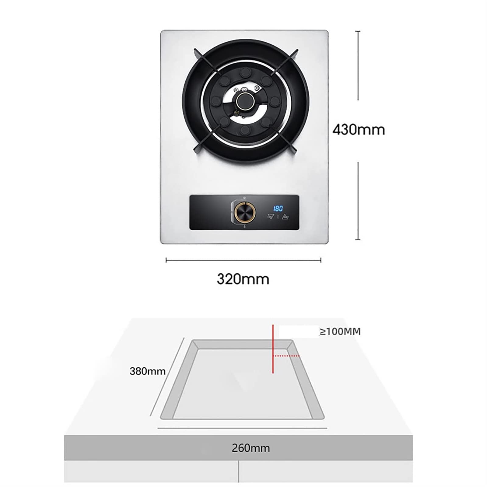 Portable Camping Gas Stove 4.5KW with 9 Burners - High Efficiency, Timer Function & Flameout Protection | Perfect for Outdoor Cooking, Backpacking, Picnics & Family BBQ (Natural Gas)