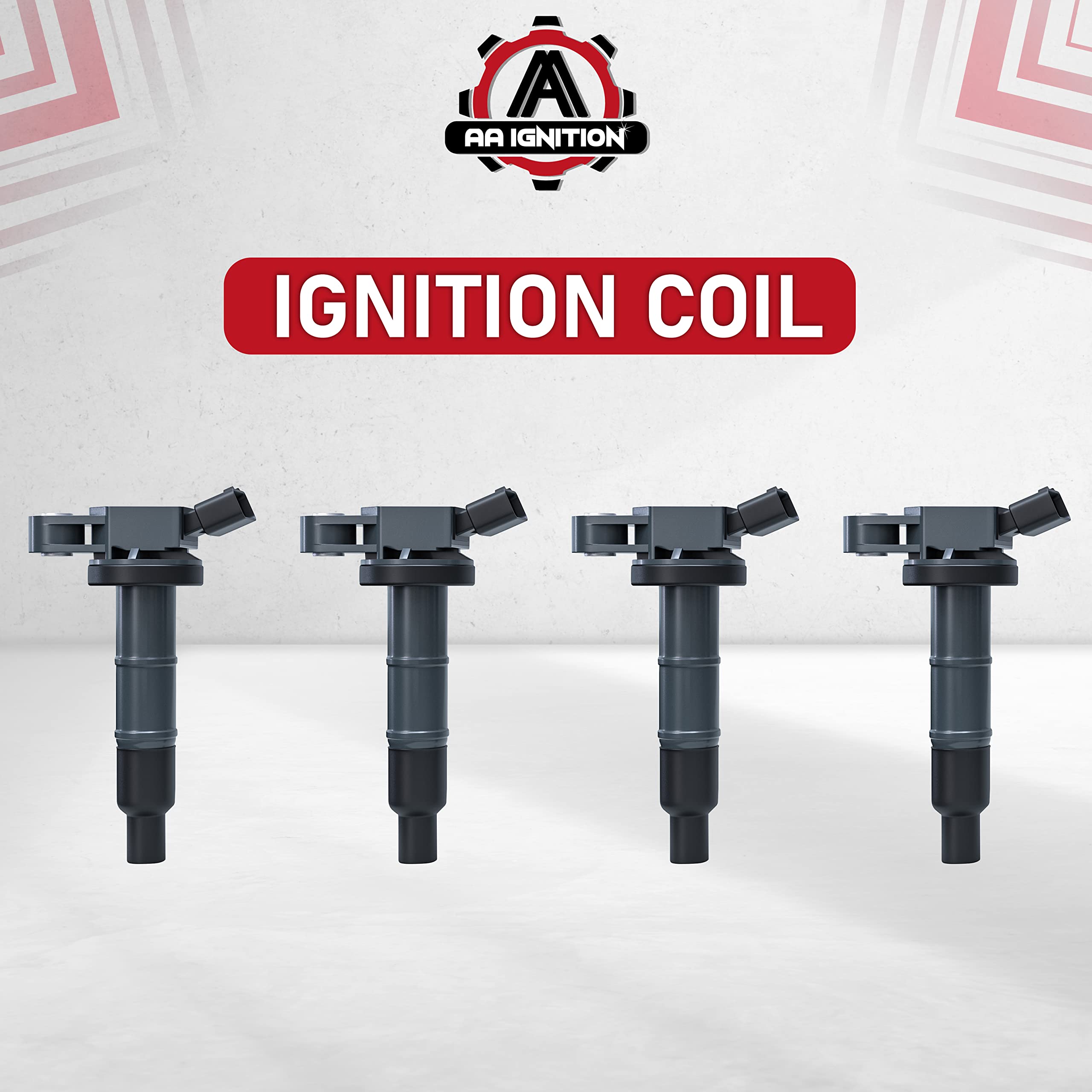 High-Performance Ignition Coil Pack Set of 4 - Compatible with Toyota, Scion & Lexus (2001-2012) - Fits Camry, Corolla, Solara, tC, xB, HS250h - Replaces 90919-02244, UF333 - Perfect for 2.0L & 2.4L Engine Tune-Ups & Performance Upgrades