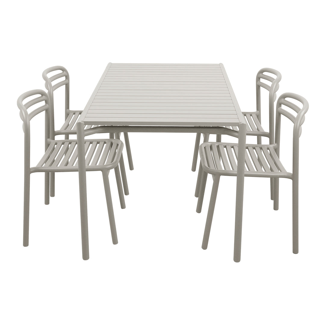 Bliss Rectangular Dining Table Set with 4 Side Chairs - Modern Kitchen & Dining Room Furniture for Family Gatherings & Dinner Parties