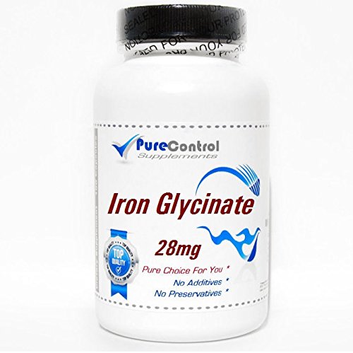 PureControl Iron Glycinate 28mg - 200 Capsules | High Absorption Gentle Iron Supplement for Women & Men | Supports Energy, Focus & Healthy Blood - Ideal for Anemia, Pregnancy & Active Lifestyles