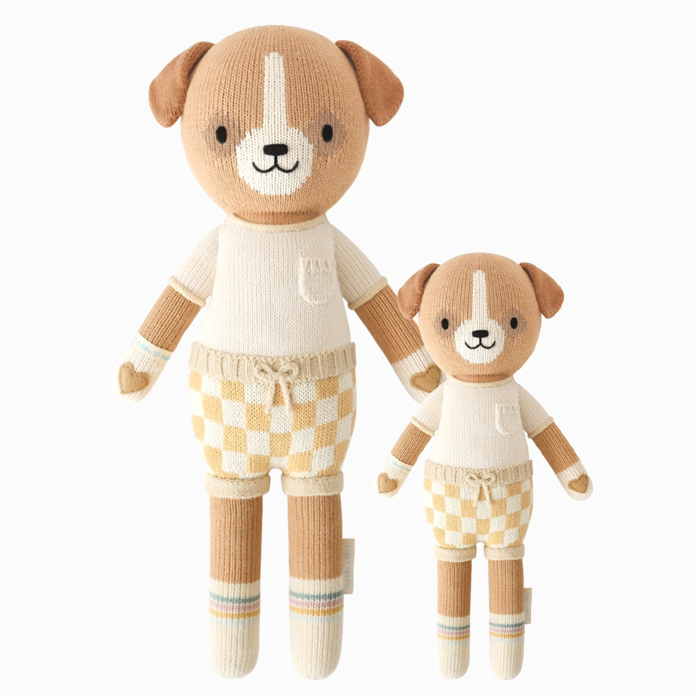 Cuddle + Kind George the Dog Hand-Knit Doll - Ethically Made, Supports 10 Meals for Kids | Perfect Gift for Babies, Toddlers & Animal Lovers (Playtime, Nursery Decor, Charity Donation)