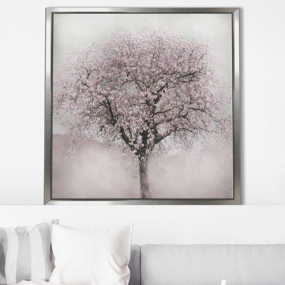 Blossoms of Spring IV - Floral Art Print on Floating Canvas - Perfect for Living Room, Bedroom & Office Decor
