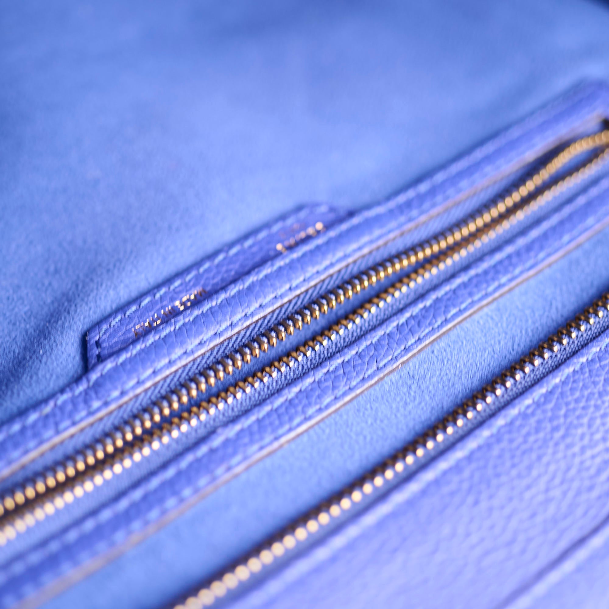 Celine Mini Luggage Bag in Blue | Genuine Leather Crossbody Handbag for Women | Perfect for Travel, Work & Everyday Use