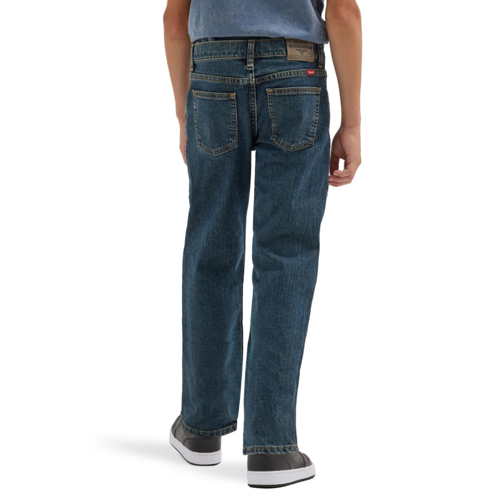Wrangler Boys' Straight Fit Jeans - Durable Denim Pants for Kids | Perfect for School, Play & Everyday Wear