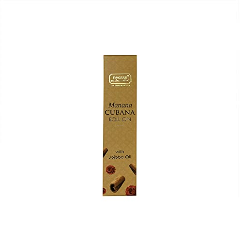 Nyassa Manana Cubana Roll On 10ml - Natural Jojoba Oil & Fragrance Oil Blend for Women - Perfect for Daily Aromatherapy, Stress Relief & On-the-Go Freshness